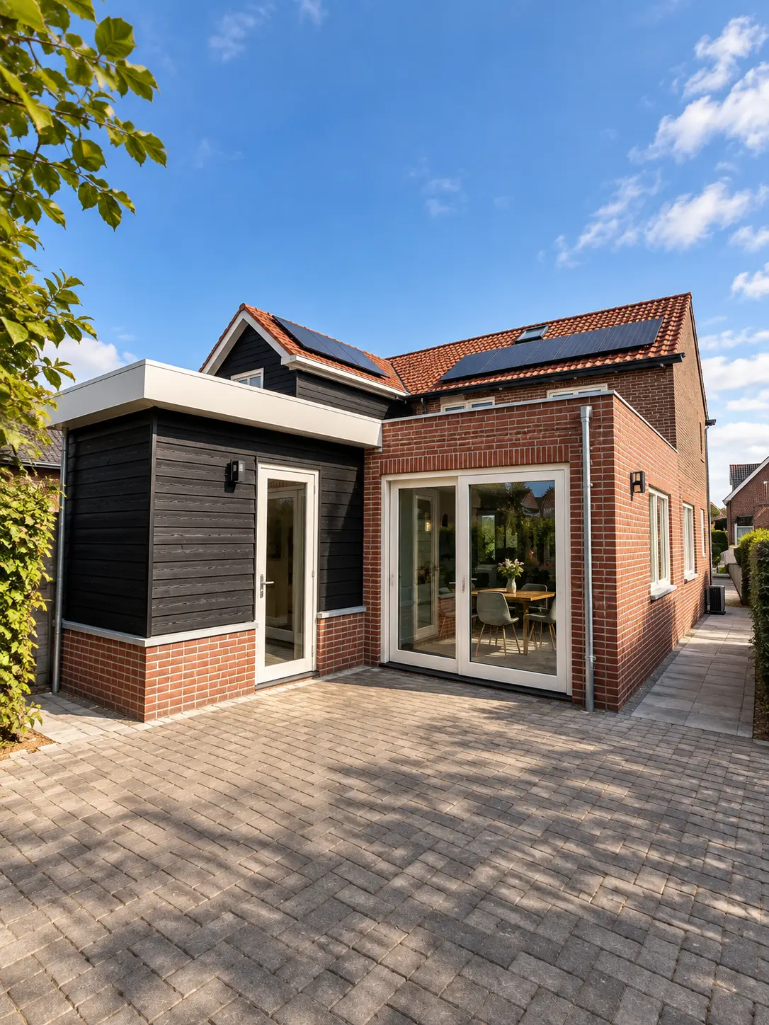 Gerealiseerde aanbouw aan een woning
