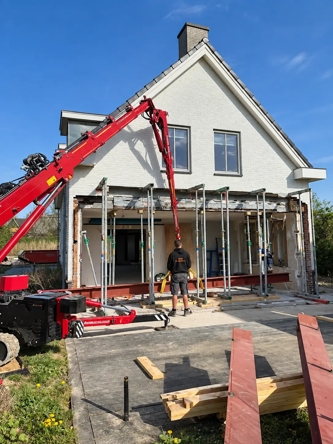 Constructieve verbouwing van een woning